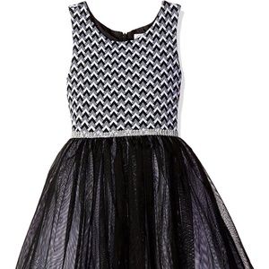 Bloome Girls Knit Elegant Dress with Tulle S 10